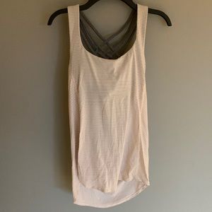 Lululemon wild tank built in bra light pink and grey x small